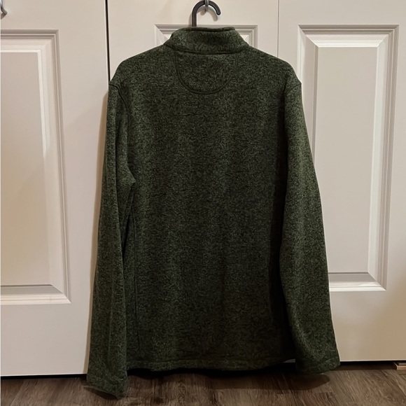 Woolrich Mens 1/4 Zip Pullover Warm Fleece Sweater Cedar Green size Large - Picture 4 of 4